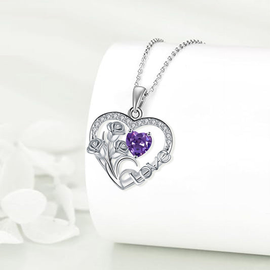 Heart Shaped Rose Women's Necklace